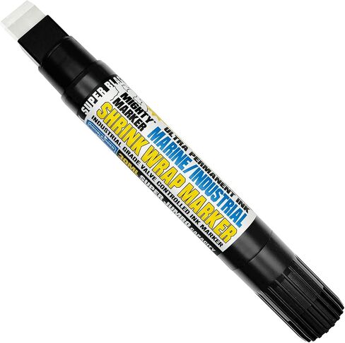 IM-81 Super Jumbo Marine/Industrial Shrink Wrap Marker, 30ml Ink, Valve Action, Reversible Broad Chisel Tip, Waterproof, Weatherproof, and Fade-Resistant, Made in USA - Black 3 Pack in Saudi Arabia