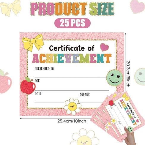 35 Pieces Certificates for Achievement Preschool Graduation Certificate Kindergarten Diploma Pastel Patch Certificate Paper for Children's Student Kid Graduation Ceremony Award in Saudi Arabia