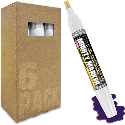 PM-23 Jumbo Paint Marker, Oil-Based Xylene Paint, Quick-Drying, Chisel Tip, Fade-Resistant, Marks Through Rust, Water, and Oil, for Contractors and Welders, 6 Box (White) in Saudi Arabia