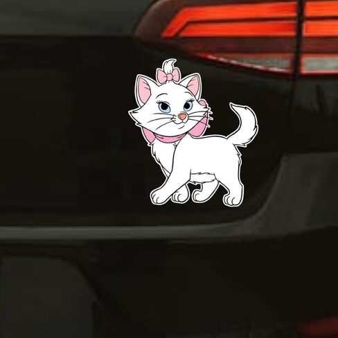 Marie Vinyl Decal – Waterproof Cat Decal for Cars Laptops Water Bottles Notebooks & Pet Lover Accessories in Saudi Arabia
