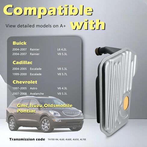TH700-R4 4L60 4L65E 4L70E طقم فلتر ناقل الحركة للسيارات حشية وعاء الزيت لتاهو تريل بليزر كولورادو بليزر إسكاليد أفالانش سوبربان إكسبريس سافانا سييرا سيلفرادو يوكون in Kuwait