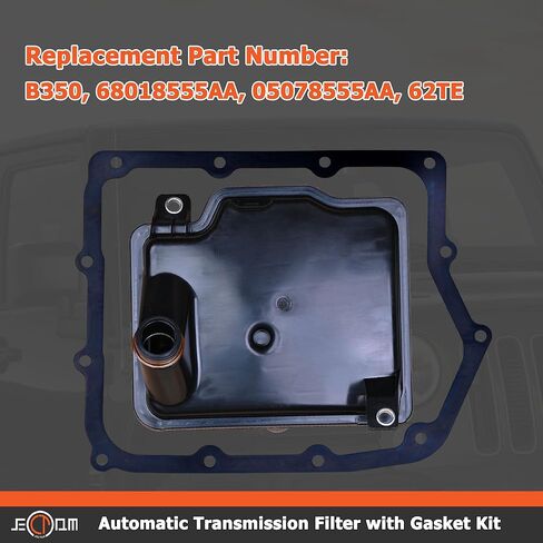 فلتر ناقل الحركة 62TE، فلتر ناقل الحركة ومجموعة الحشية 05078555AA متوافق مع 2007-2020 Dodge Grand Caravan Avenger Journey، Ram C/V ProMaster 1500 2500، Chrysler 200 Pacifica Sebring in Kuwait