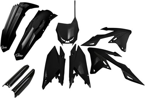UFO Plast Full Plastic Kit Black Compatible with Suzuki RMZ250 2019-2026/RMZ450 2018-2026 - SUKIT418F@001 in Kuwait