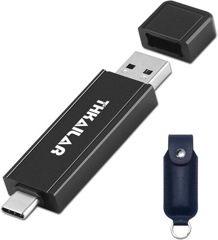 محرك أقراص فلاش THKAILAR سعة 1 تيرابايت، محرك أقراص USB مع منافذ من النوع C ونوع A 3.2، سرعة قراءة محرك USB C تصل إلى 1000 ميجابايت/ثانية، شريحة ذاكرة متوافقة مع هاتف Android، الكمبيوتر الشخصي، MacBook Pro، PS4 in Kuwait