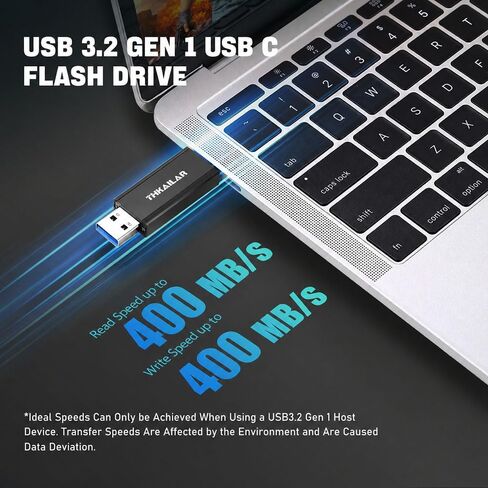 محرك أقراص فلاش THKAILAR سعة 1 تيرابايت، محرك أقراص USB مع منافذ من النوع C ونوع A 3.2، سرعة قراءة محرك USB C تصل إلى 1000 ميجابايت/ثانية، شريحة ذاكرة متوافقة مع هاتف Android، الكمبيوتر الشخصي، MacBook Pro، PS4 in Kuwait