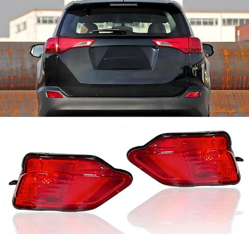 Rear Bumper Reflector Pair Fit for Toyota Corolla 2020-2025, Driver and Passenger Side Red Rear Reflex Reflector Panels, Direct Replacement, Replaces 81920-02140 81910-02200, 2PCS AM-CR20B06L+R in Saudi Arabia