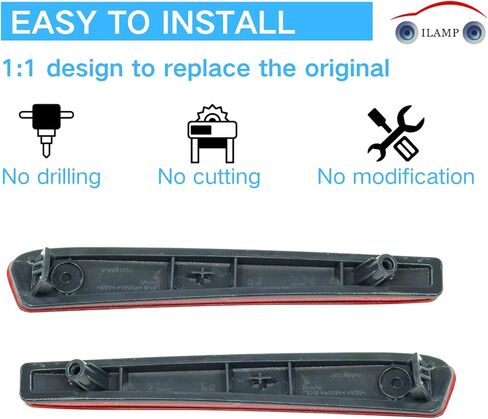 Rear Bumper Reflector Pair Fit for Toyota Corolla 2020-2025, Driver and Passenger Side Red Rear Reflex Reflector Panels, Direct Replacement, Replaces 81920-02140 81910-02200, 2PCS AM-CR20B06L+R in Kuwait