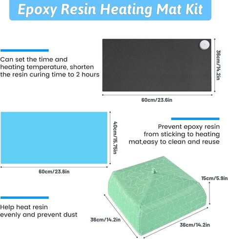 Resin Heating Mat with Cover and Timer, Epoxy Resin Curing Machine in Kuwait