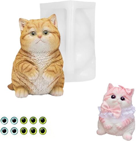 Cat Silicone Molds for Taba Squishy, Animal Taba Squishy Molds, Oversize Resin Casting 3D Fat Cat Resin, Flexible Effortless Liquid Silicone Squishy for Taba Squishy Kit, Stress Relief DIY in Saudi Arabia