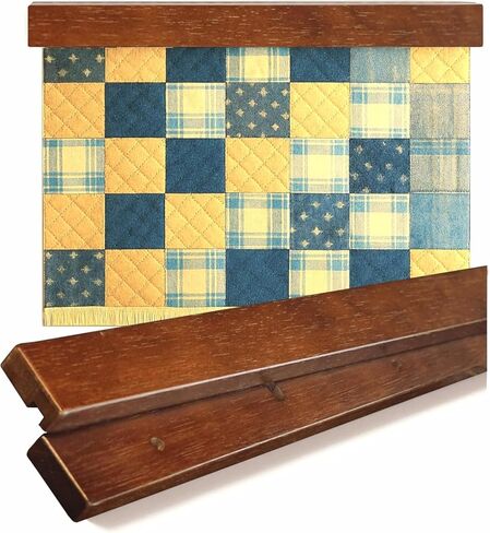 Dacri Home Quilt Hanger for Wall Display - 72 Inch Tapestry Hanger from Premium Teak Wood, Safe Mount Quilt Rack for Heavy Rugs, Tapestries, and Other Wall Hangings (Light Wallnut) in Saudi Arabia