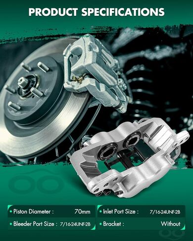 SCITOO 188101 Front & Rear Right Disc Brake Caliper Fit For International Harvester For 4100 2009-2011,For International For 4300 2009-2013,For International Harvester For 4400 2009-2011, 4 Pistons in Kuwait