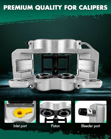 SCITOO 188101 Front & Rear Right Disc Brake Caliper Fit For International Harvester For 4100 2009-2011,For International For 4300 2009-2013,For International Harvester For 4400 2009-2011, 4 Pistons in Kuwait