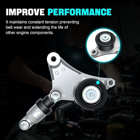Drive Belt Tensioner 38216 Fit for Toyota Camry 2002-2006, Highlander 2001-2007, RAV4 2001-2005 Solara 2002-2006, for Scion tC 2005-2010, Replace# 166200W110, 1662028010 in Saudi Arabia