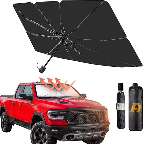 Foldable Car Windshield Sun Shade Umbrella Fit Sedan SUV Pickup Truck Most Vehicles Car Window Shades Front Windshield Sunshade in Kuwait