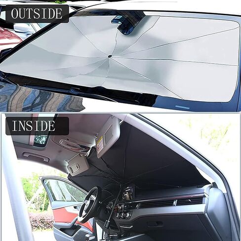 Foldable Car Windshield Sun Shade Umbrella Fit Sedan SUV Pickup Truck Most Vehicles Car Window Shades Front Windshield Sunshade in Kuwait