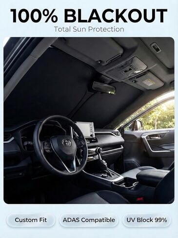 Proadsy Windshield Sun Shade Custom Fit BMW X6 2020-2026 Ice Crystal Black Front Window Sunshade UV and Heat Blocker Foldable Visor Keeps Car Cooler for Summer Parking and Daily Use in Saudi Arabia