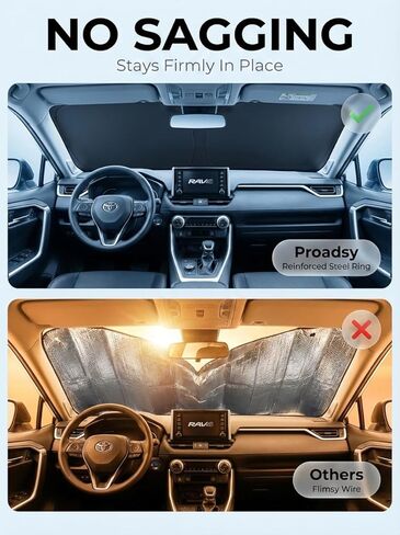 Proadsy Windshield Sun Shade Custom Fit BMW X6 2020-2026 Ice Crystal Black Front Window Sunshade UV and Heat Blocker Foldable Visor Keeps Car Cooler for Summer Parking and Daily Use in Saudi Arabia