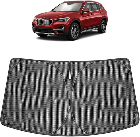 Proadsy Windshield Sun Shade Custom Fit BMW X6 2020-2026 Ice Crystal Black Front Window Sunshade UV and Heat Blocker Foldable Visor Keeps Car Cooler for Summer Parking and Daily Use in Saudi Arabia