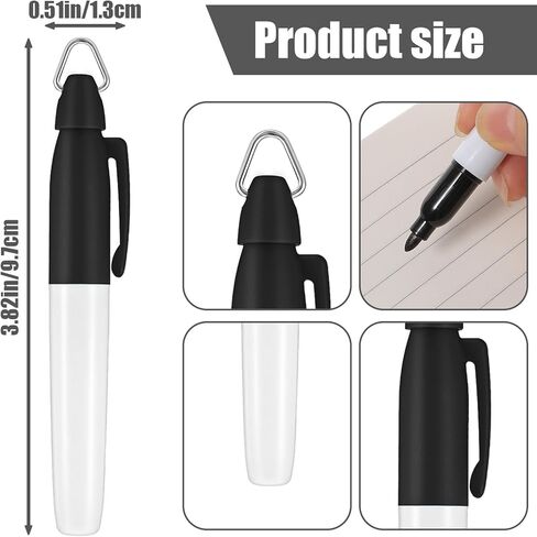 Kifmurase 100Pcs Mini Permanent Markers with Golf Keychain Clips for Nurses Badge, Medium Point Ink Pens, Dry Erase Marker, Badge Markers with Key Ring for Office, School, Nurses Supplies in Saudi Arabia