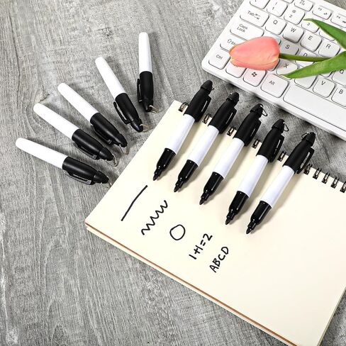 Kifmurase 100Pcs Mini Permanent Markers with Golf Keychain Clips for Nurses Badge, Medium Point Ink Pens, Dry Erase Marker, Badge Markers with Key Ring for Office, School, Nurses Supplies in Saudi Arabia