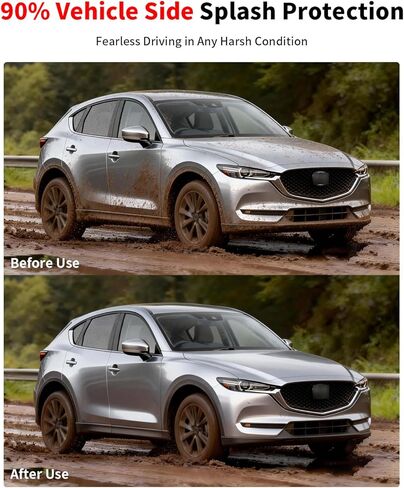 No Drill Mud Flaps for Mazda CX5 2022-2025, Heavy Duty Front & Rear All Weather Splash Guards Custom Fit S/Select/Preferred/Carbon Edition/Turbo/Signature Trims, OEM Style Black Textured Mud Guards in Saudi Arabia
