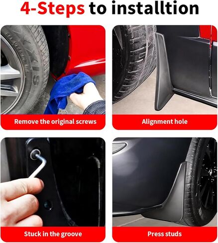 No Drill Mud Flaps for Mazda CX5 2022-2025, Heavy Duty Front & Rear All Weather Splash Guards Custom Fit S/Select/Preferred/Carbon Edition/Turbo/Signature Trims, OEM Style Black Textured Mud Guards in Saudi Arabia
