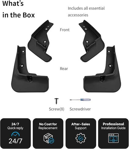 No Drill Mud Flaps for Mazda CX5 2022-2025, Heavy Duty Front & Rear All Weather Splash Guards Custom Fit S/Select/Preferred/Carbon Edition/Turbo/Signature Trims, OEM Style Black Textured Mud Guards in Saudi Arabia