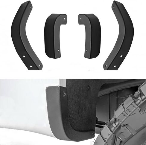 No Drill Mud Flaps for 2019-2026 Chevy Chevrolet Silverado 1500, Heavy Duty Front & Rear Splash Guards Fenders Delete Kit, All Weather Paint Protection Mud Guards Set for Truck Accessories 4Pcs Black in Kuwait