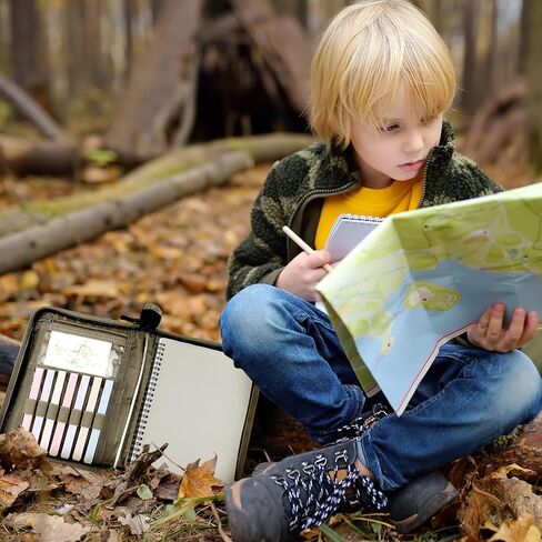 واقي غطاء كتيب Colarr متوافق مع كتيب Boyscouts مع رقعة العلم الأمريكي والبوصلة مقاس 6 × 8 بوصة واقي غلاف الكتاب مناسب للأولاد والبنات والتنزه سيرًا على الأقدام والتخييم والاستكشاف in Kuwait