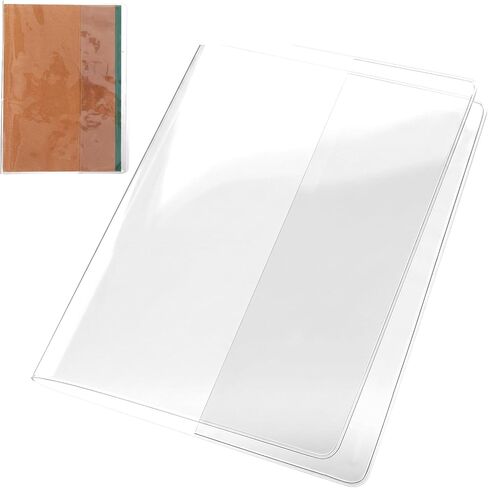 Clear Book Cover, Jelly PVC A5 Notebook Planner Cover Waterproof Plastic Book Covers Transparent Notebook Covers Sleeves for 8.5 X 5.5 A5 Journal Weeks Planners Books in Saudi Arabia