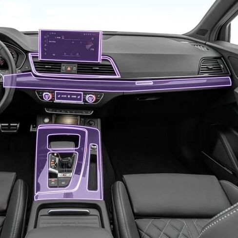 Car Interior Center Console Transparent TPU Paint Protective Film Anti Scratch Sticker LCD Screen PPF,for Audi Q5 SQ5 2022-2025 in Saudi Arabia