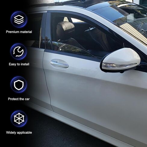 Car Decal, 32 Ft Anti-scratch Waterproof Wrap Trim, Non-peeling Protective Tape for Bumper & Side Skirt & Door Sill, DIY Cuttable Decoration Film for Most Vehicles (Glossy Black) in Kuwait