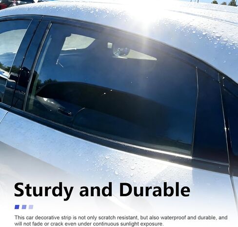 Car Decal, 32 Ft Anti-scratch Waterproof Wrap Trim, Non-peeling Protective Tape for Bumper & Side Skirt & Door Sill, DIY Cuttable Decoration Film for Most Vehicles (Glossy Black) in Kuwait