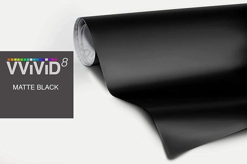 VViViD® Satin Flat Matte Stealth Jet Black Vinyl Wrap Roll with Air Release Technology (5.5ft x 5ft) in Kuwait