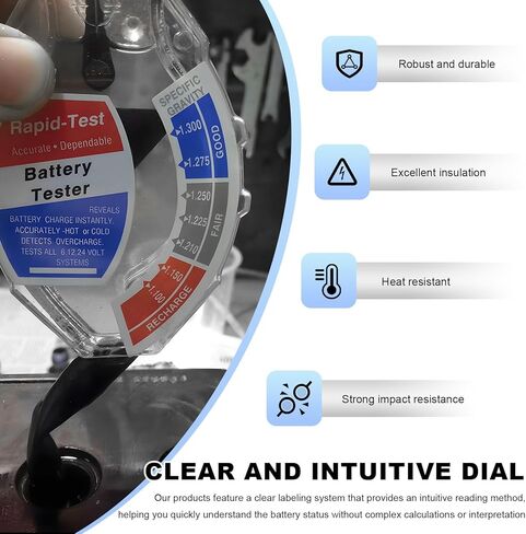 جهاز اختبار مقياس كثافة بطارية السيارة، أداة الكشف السريع عن جودة حمض البطارية ذات الدورة العميقة، محلل كثافة البطاريات السريعة الاحترافية، جهاز اختبار حمض السيارة 6 فولت 12 فولت 24 فولت in Kuwait