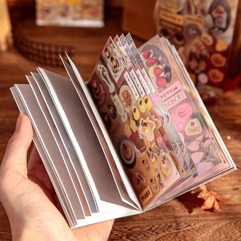 Kawaii Scrapbook Sticker Book Set (2PCS), 600+ Cute Dessert & Retro Food Stickers for Journaling, Junk Journal, Planner, Aesthetic Scrapbooking Supplies for Teens & Adults (C+D) in Saudi Arabia