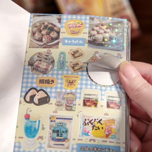 Kawaii Scrapbook Sticker Book Set (2PCS), 600+ Cute Dessert & Retro Food Stickers for Journaling, Junk Journal, Planner, Aesthetic Scrapbooking Supplies for Teens & Adults (C+D) in Saudi Arabia