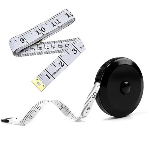 Soft Tape Measure for Body Measurements 2-Pack – 60" Flexible Body Measuring Tape + Retractable Tape, Dual Scale Inch & cm, Cloth Tape Measure for Sewing, Tailor, Seamstress, Clothing & Waist in Saudi Arabia