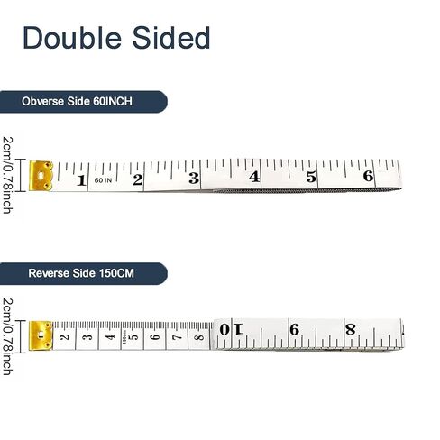 Soft Tape Measure for Body Measurements 2-Pack – 60" Flexible Body Measuring Tape + Retractable Tape, Dual Scale Inch & cm, Cloth Tape Measure for Sewing, Tailor, Seamstress, Clothing & Waist in Saudi Arabia
