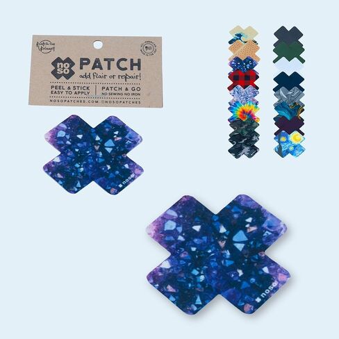 Noso X Nylon Repair Patch Kit, Peel & Stick No-Sew Waterproof Fabric Patches for Tents, Down Jackets, Puffer Jackets, Rain Shells, Sleeping Pads, Denim, Clothing & Outdoor Gear Repair in Kuwait