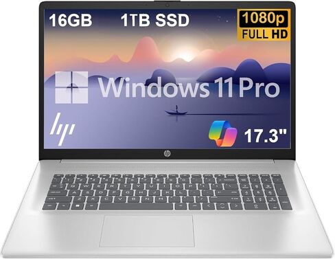 HP 17 Laptop, 17.3" HD+ Display, 11th Gen Intel Core i3-1125G4 Processor, 8GB RAM, 256GB SSD, Wi-Fi, HDMI, Webcam, Windows 11 Home, Silver in Saudi Arabia