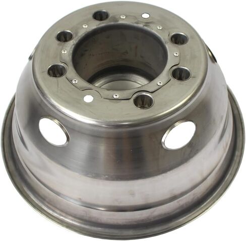 19.5inch 8 Lug Stainless Steel Wheel Simulators 5 Vent Hole Front Rear Over-The-Lug Wheel Cover Hubcaps Fit for 2003-2004 Ford F450/F550 Truck Dually Wheel Cover Set in Saudi Arabia