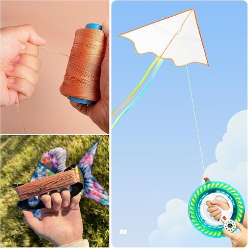 2 Roll Kite String 1000 Feet Braided Line Twine Beach Kites Strings for Kite Reel Winder Spool Handle High Altitude Flying Delta Kites in Saudi Arabia