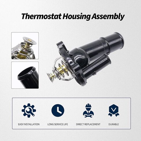 HiSport Thermostat Housing Assembly - Compatible with Ford Ecosport Escape Explorer Lincoln MKC MKT MKZ Mazda 3 5 MX-5 Miata Replaces 34046 LF7015170 in Kuwait