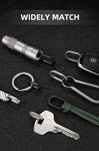 KEEPO LINK Titanium Key Ring Side Pushing, Small Key Ring Quick Release Keychain Connector for Men, 2 Pcs, OLO03 in Saudi Arabia