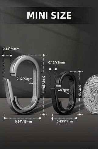 KEEPO LINK Titanium Key Ring Side Pushing, Small Key Ring Quick Release Keychain Connector for Men, 2 Pcs, OLO03 in Saudi Arabia