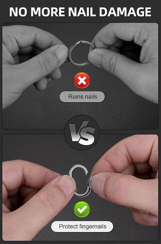 KEEPO LINK Titanium Key Ring Side Pushing, Small Key Ring Quick Release Keychain Connector for Men, 2 Pcs, OLO03 in Saudi Arabia