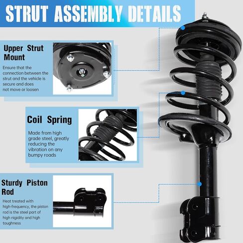 Front Struts Assembly w/Coil Springs Shock Absorbers Replacement for 2007-2009 Hyundai Santa Fe 11285 11286, Set of 2 in Kuwait