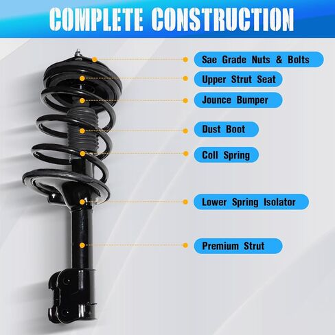 Front Struts Assembly w/Coil Springs Shock Absorbers Replacement for 2007-2009 Hyundai Santa Fe 11285 11286, Set of 2 in Kuwait