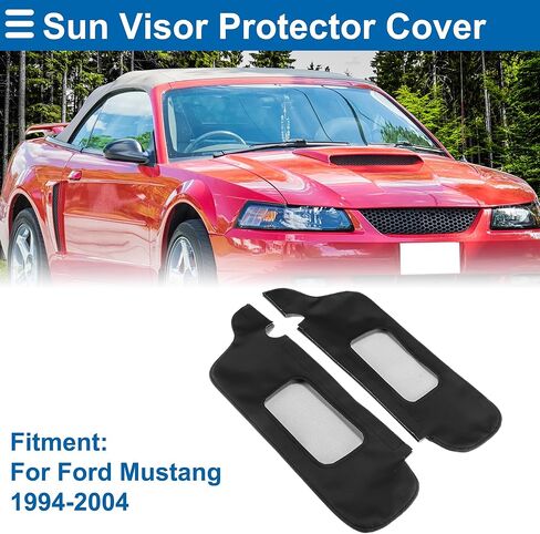 ACROPIX Sun Visor Cover for Ford for Mustang 1994-2004 Left Right Side Car Sun Visor Protector Cover Anti-Scratch Leather Black in Kuwait